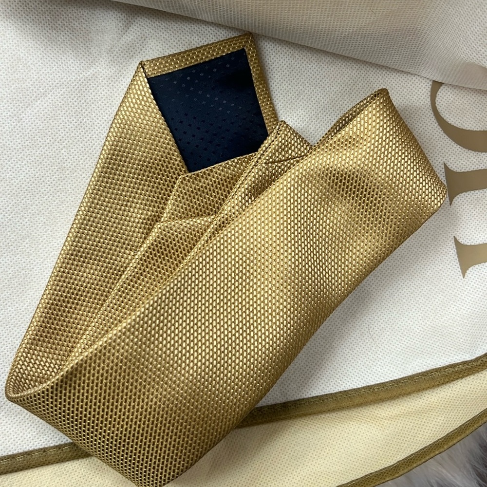 Gold satin tie - Brand new